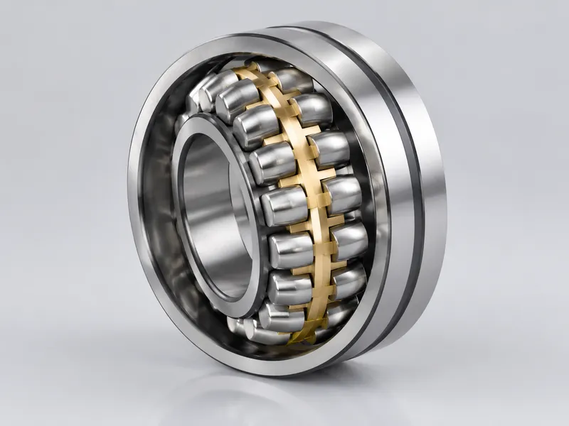 Double-row spherical roller bearing with a brass cage